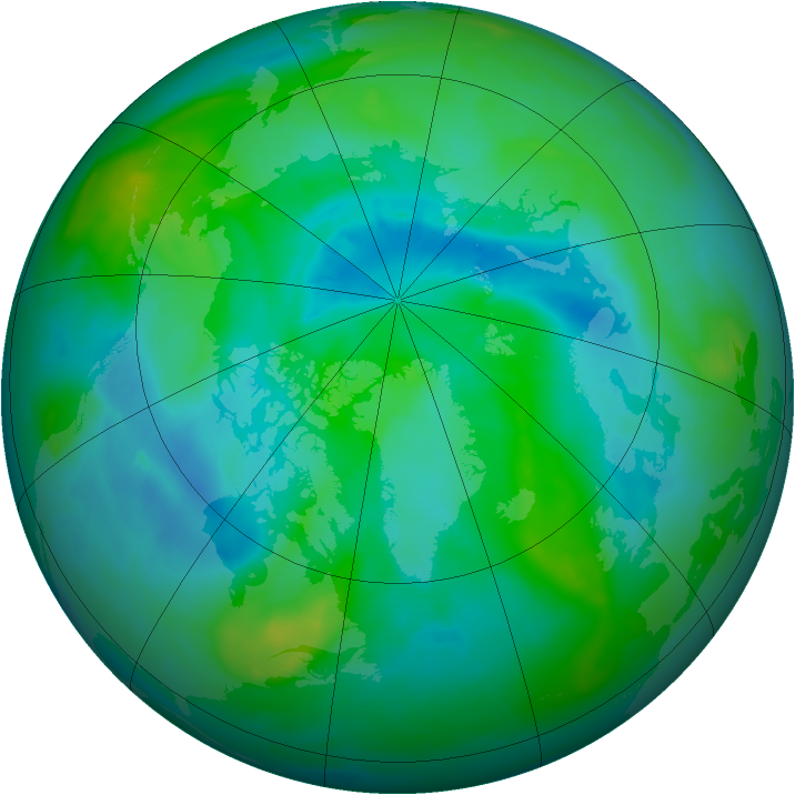 Arctic ozone map for 05 September 2013